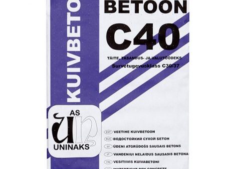 UNINAKS Betong C40 25 kg – Betong C30/37 för Gjutning och Reparation