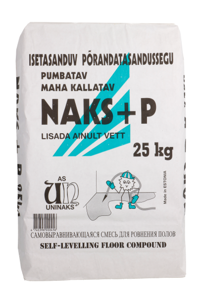 naks p UNINAKS NAKS+P Självutjämnande Golvspackel 25 kg