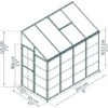 Växthus HYBRID 3,04 m² – Väggmonterat Växthus