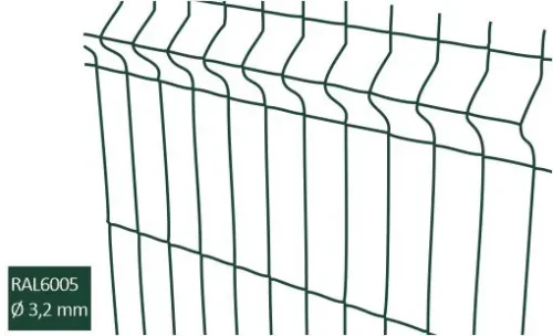 3D Stängselpanel 3 mm RAL6005 Grön