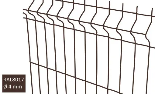 aitaelementti_ral8017_4mm 3D Stängselpanel 4 mm RAL8017 Brun