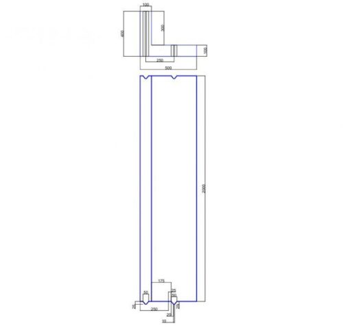 EPS 200 L-sockelelement 400×500×2000 mm