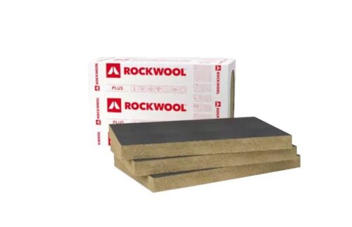 Ljudisolerskiva med glasfiberväv Ventirock F+ 1000×600×50 mm