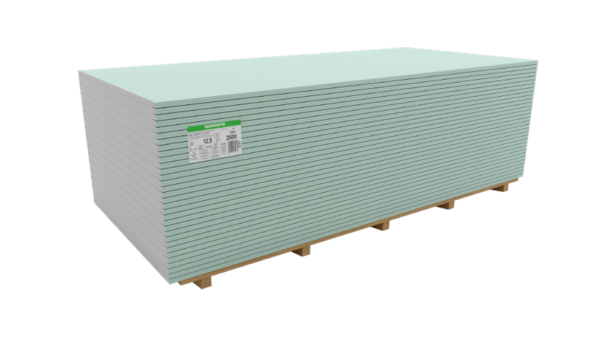 Fuktbeständig gipsskiva Norgips Q GKBI H2 12,5×1200×2600 mm