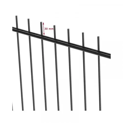 2D-stängselpanel 6/5/6 RAL8017 brun
