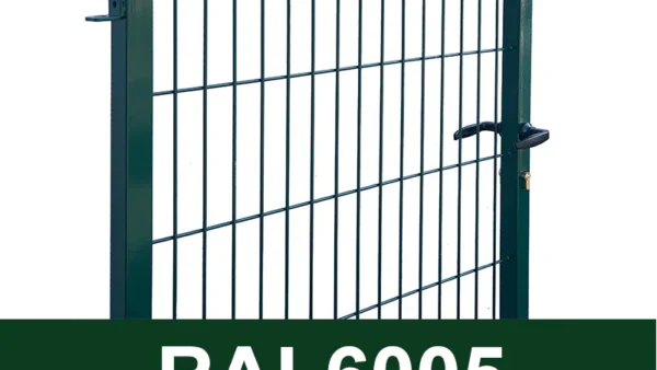 Gånggrind för elementstaket STRONG – RAL6005 grön – bredd 1 m