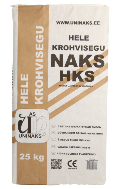 Hele-kr-vaike Ljus putsbruk NAKS HKS – cementbaserat putsbruk för inom- och utomhusbruk