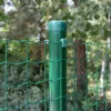 Fäste för nätstängsel till rund stolpe RAL6005 grön