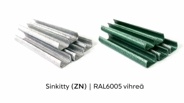 Kiinnike automaattisille pihdeille 20mm 1000 kpl ZN Stålclips för automatiska tänger 20 mm – 1000 st (ZN / RAL6005)