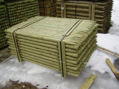 Tryckimpregnerad rund trästolpe Ø60 mm, 220 st/pall