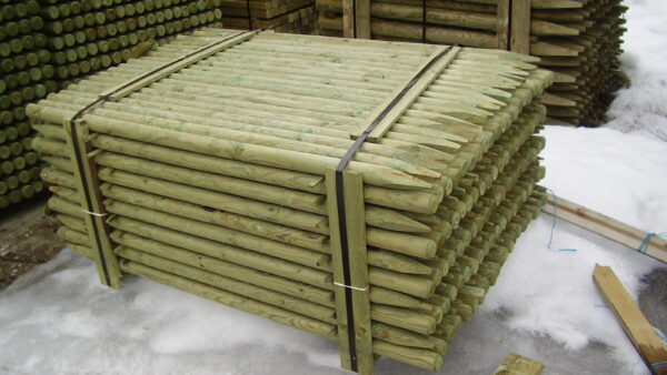 Tryckimpregnerad rund trästolpe Ø60 mm, 220 st/pall