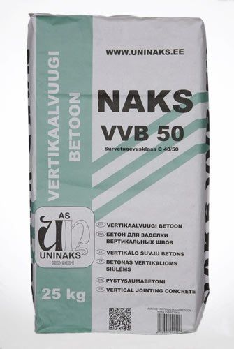 Pystysaumabetoni NAKS VVB50(25kg) Vertikalfogsbetong NAKS VVB50 (25 kg)