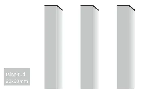 Hållbar varmförzinkad stängselstolpe 60x60 mm (godstjocklek 2 mm)