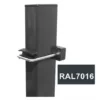 Hållbar stängselstolpe 40x60 mm RAL7016 grå