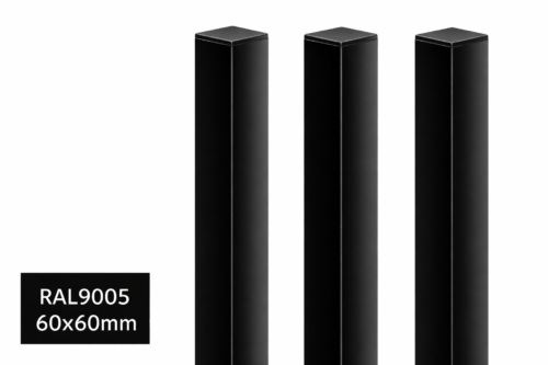 aitatolppa_60_musta Hållbar stängselstolpe 60x60 mm RAL9005 svart