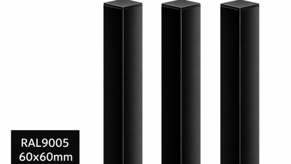 aitatolppa_60_musta Hållbar stängselstolpe 60x60 mm RAL9005 svart