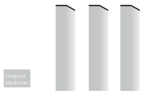 Galvaniserad stängselstolpe 40x60 mm (200 g/m²)