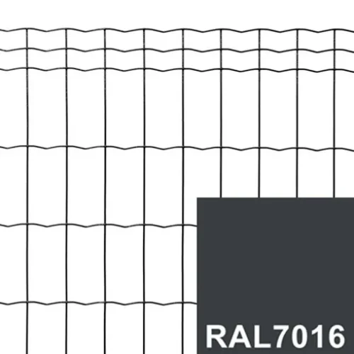 aitaverkko-harmaa-ral7016-1 Strong stängselnät Ø2,5 mm – PVC-belagt svetsat stängsel 25 m RAL7016
