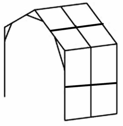 Förlängningsdel till växthus KLASSIK 2,5×4 m – 2 m