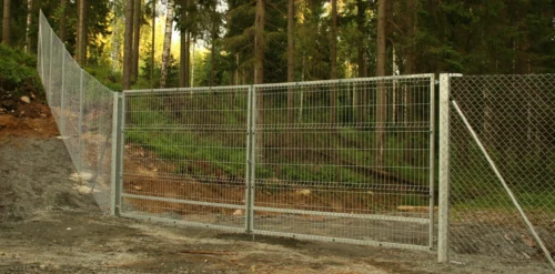 Galvaniserad grindram för infartsgrind 4 m
