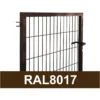 Gånggrind för nätstaket STRONG 1 m – RAL8017 brun